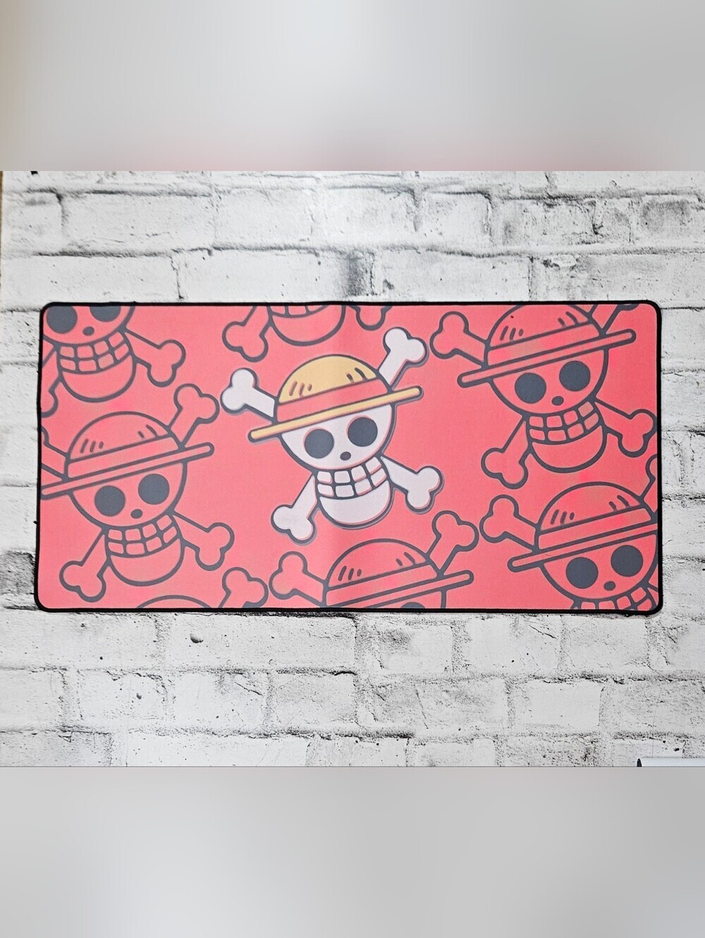 One Piece Straw Hat Pirates Gaming Mouse Pad XXL Desk Mat Pink 31 x 16